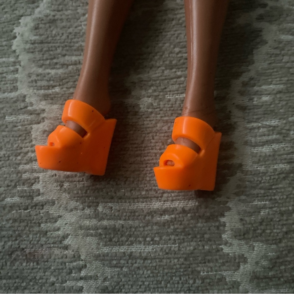 Barbie Vibrant Orange Wedge Sandals - doll not included
